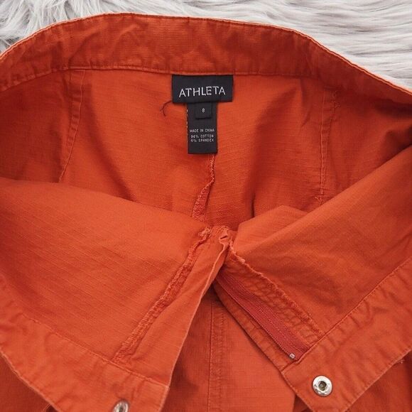 Athleta Cargo Skort Solid Orange Womens Size 8 35316 - Picture 8 of 10